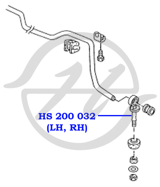 No HANSE: HS 200 032. Тяга стабилизатора передней подвески, d=18mm
